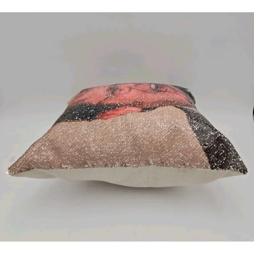 Dwight Shrute Pillow Yelling Face Sequins 14 X 14 Square The Office Rainn Wilson